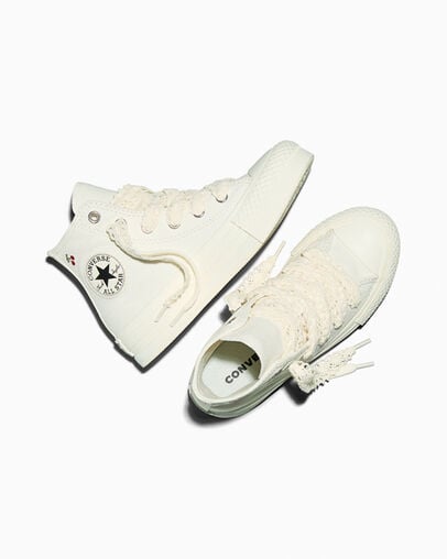 Chuck Taylor All Star EVA Lift Platform Fruits & Flowers Vintage White/Egret/Black, Angled View