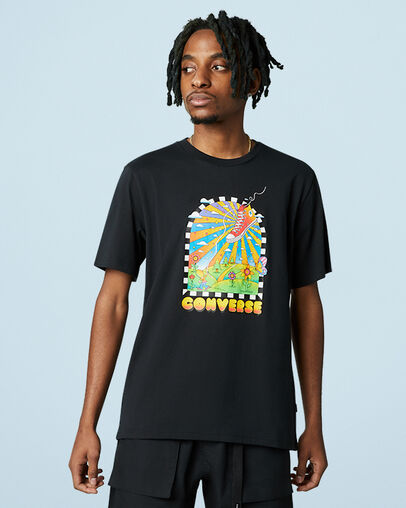 New Heights Graphic T-Shirt Converse Black, Front View