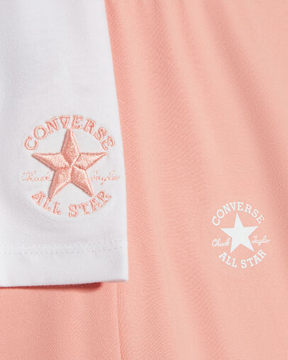 Boxy T-Shirt and Leggings Set Flamingo Fade, Full Body View