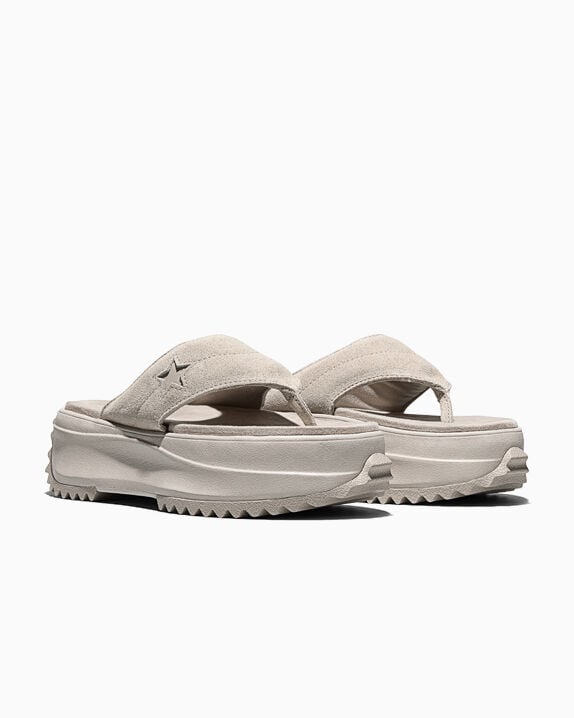 Run Star Sandal Platform Suede Papyrus/Papyrus/Papyrus