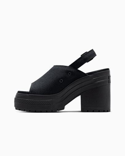 Chuck 70 De Luxe Heel Sandal Platform Black/White/Black, Inner Side View