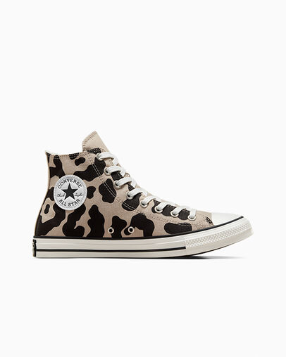 Chuck Taylor All Star Animal Print Black/Papyrus/Vintage White, Outer Side View