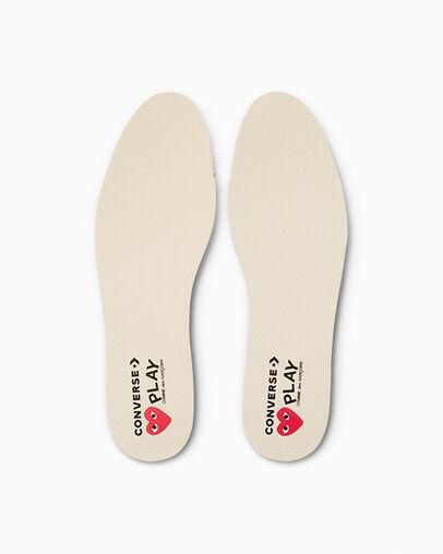 Converse x Comme des Gar&ccedil;ons PLAY Chuck 70 Milk/White/High Risk Red, On Foot Shot 1