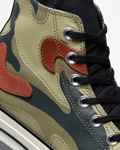 Chuck 70 Hybrid Camo Field Surplus/Black/Egret, Detail Angle View