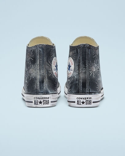 Chuck Taylor All Star Zodiac Leather Black Zodiac, Heel View