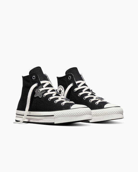 Chuck Taylor All Star Lift Double Stack Platform Star And Moon Black/White/Sliver