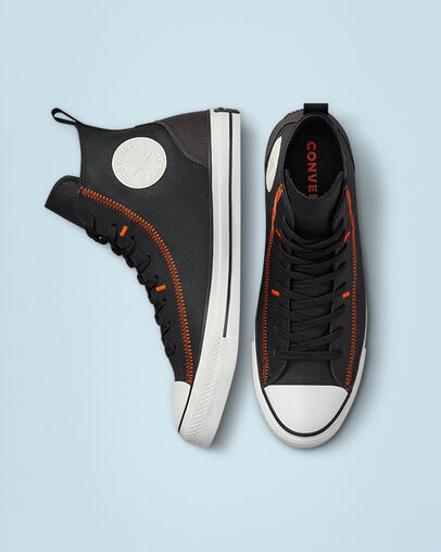 Future Utility Chuck Taylor All Star Black/Storm Wind/Bold Mandarin, Top and Side View