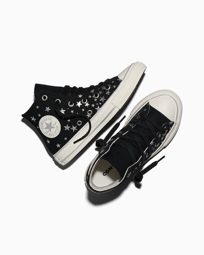 Converse Chuck Taylor All Star Elevated Shine Studs Black/Silver/Egret — photo 7