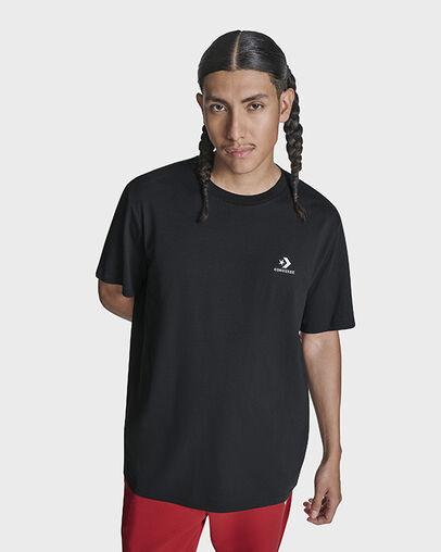 Star Chevron T-Shirt Black, Front View