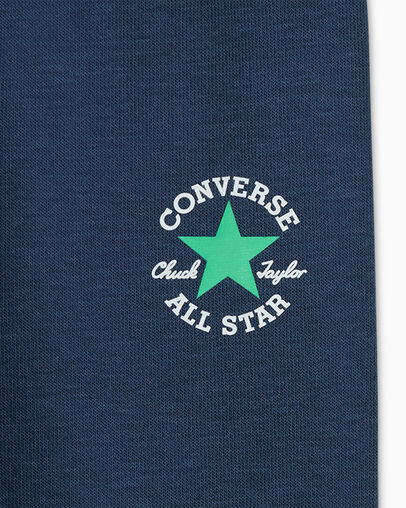 Chuck Taylor Patch Tee and Jogger Set Bleu marine Converse, Full Body View