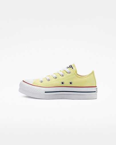 Canvas Color EVA Platform Chuck Taylor All Star Citron clair/Blanc/Noir, Inner Side View