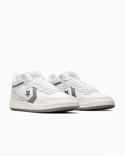 CONS Fastbreak Pro Suede Nylon Blanc/Gris vaporeux, Top and Side View