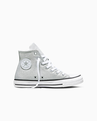 Chuck Taylor All Star Shine Light Grey/White/Black, Outer Side View