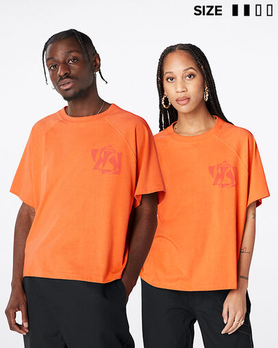 Converse Shapes Triangle Graphic T-Shirt Bright Poppy Heather, Front View