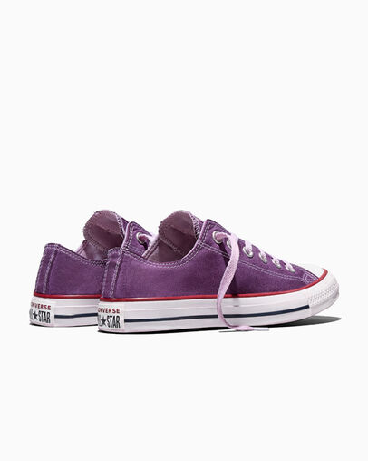 Chuck Taylor All Star Dip Dye Wide Width Dark Purple Dyed, Heel View
