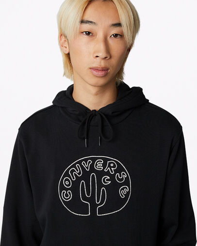 Desert Graphic Pullover Hoodie Black, Detail View