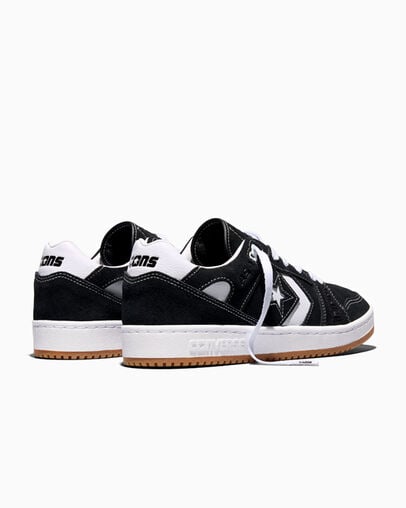 CONS AS-1 Pro Suede Noir/Blanc/Marron gomme, Heel View