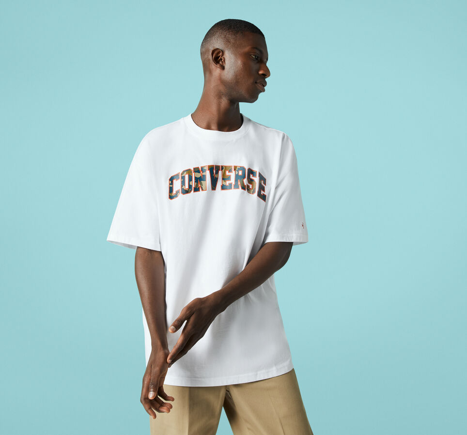 Oversized Collegiate Tee White