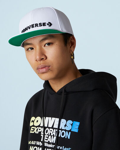 Logo Snapback Hat White (10A), Front View