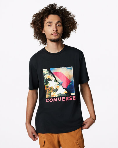 Camiseta Star Chevron Logo Negro Converse, Front View