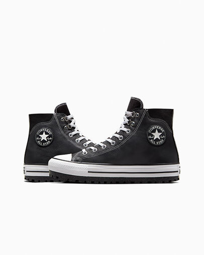 Chuck Taylor All Star City Trek Waterproof Boot Black/White/Silver, Detail Angle View