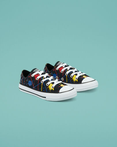 Chuck Taylor All Star Paint Splatter Black/Multi/White, Angled View