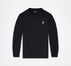 Embroidered Star Chevron Crew Neck Long Sleeve Converse Black