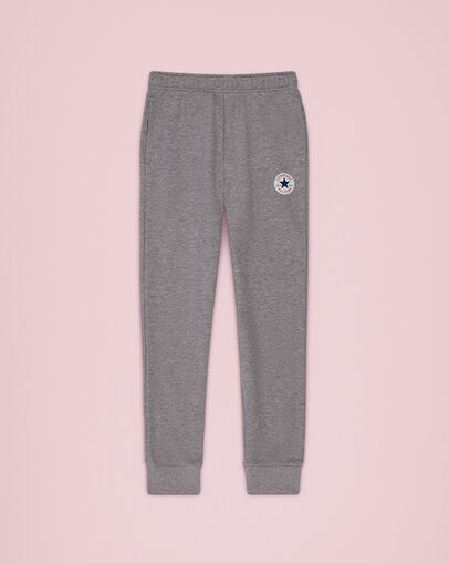 Fleece Jogger Grigio melange scuro, Front View