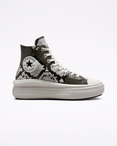 Authentic Glam Chuck Taylor All Star Move Negro/Garza/Garza, Outer Side View