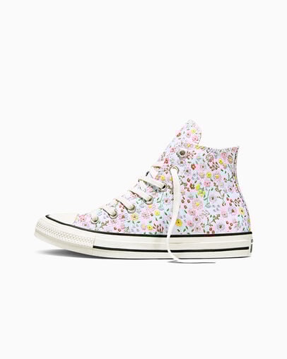 Chuck Taylor All Star Floral Accent Egret/Egret/Cherry Balm, Inner Side View