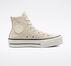 Canvas Broderie Platform Chuck Taylor All Star Farro/Marfil natural