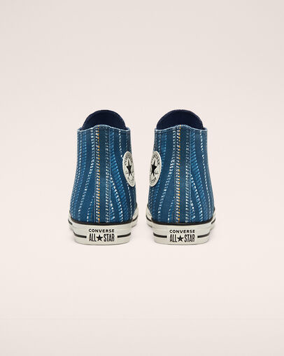 Summer Stripes Chuck Taylor All Star Azul marino/Blanco vintage/Bruma &iacute;ndigo, Heel View