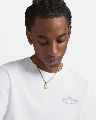 T-shirt double face Rec Club Go-To Converse White, Detail View