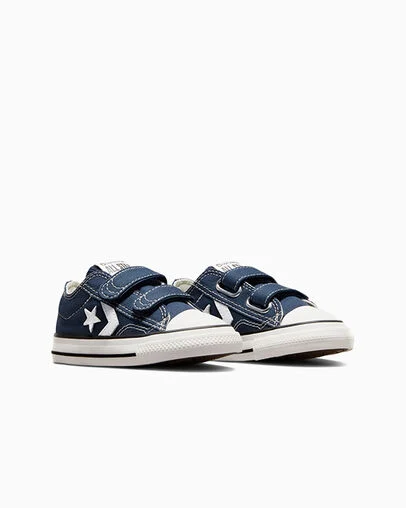 Star Player 76 Easy-On Canvas Navy/Vintage White/Egret, Top and Side View