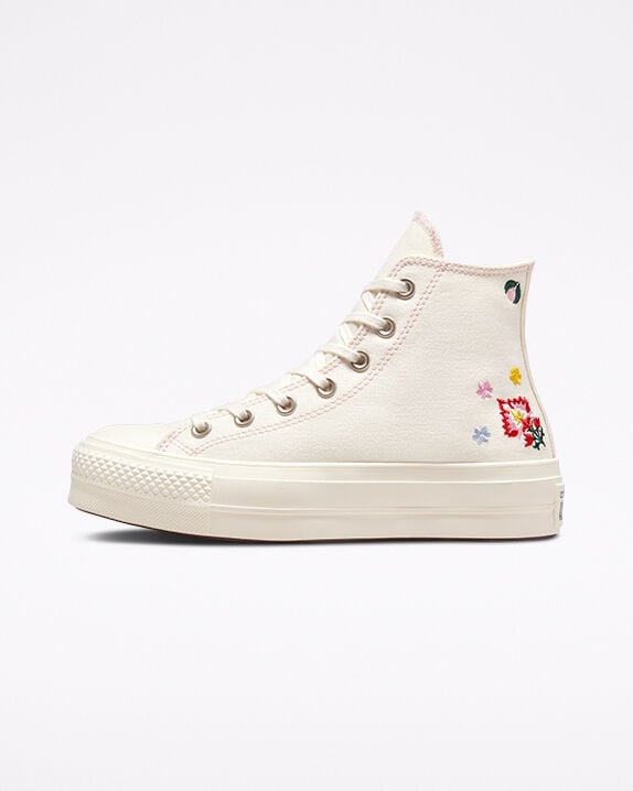 converse embroidered platform