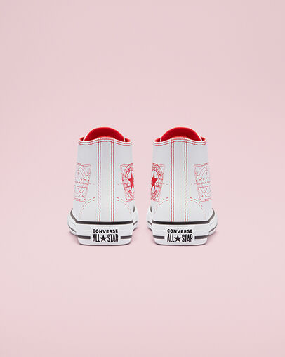 Chuck Taylor All Star Future Utility White/University Red/Black, Heel View