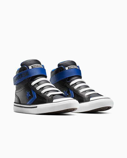 Pro Blaze Strap Leather Black/Blue/White, Top and Side View