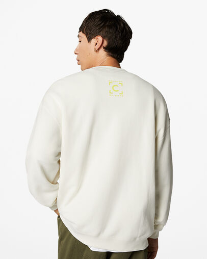 Sudadera estampada con cuello redondo Counter Climate Garza, Back View