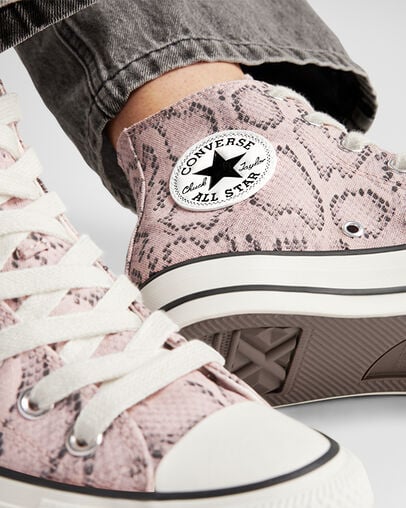Chuck Taylor All Star Snakeskin Print Warm Clay/Egret/Egret, Reflective View