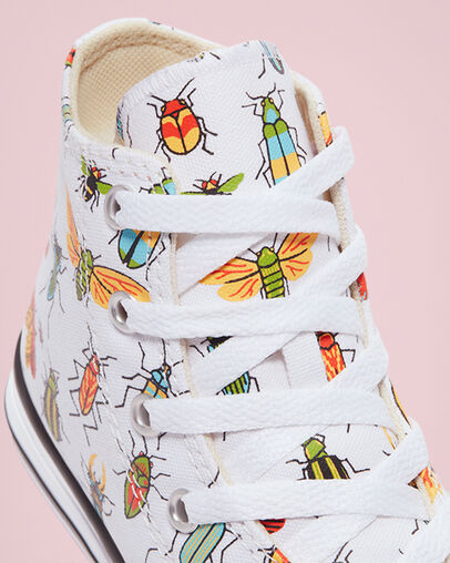 Chuck Taylor All Star A Bug's World White/Natural Ivory/Black, Detail Angle View