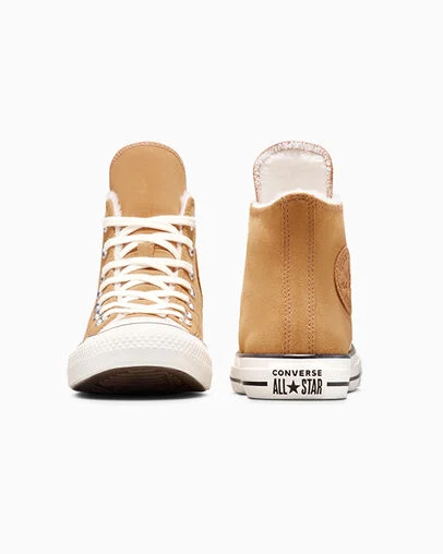 Chuck Taylor All Star Cozy Suede Gingersnap/Egret/Egret, Heel View