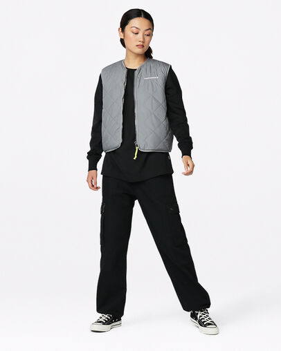 Wendbare Sherpa-Weste Limestone Grey Multi