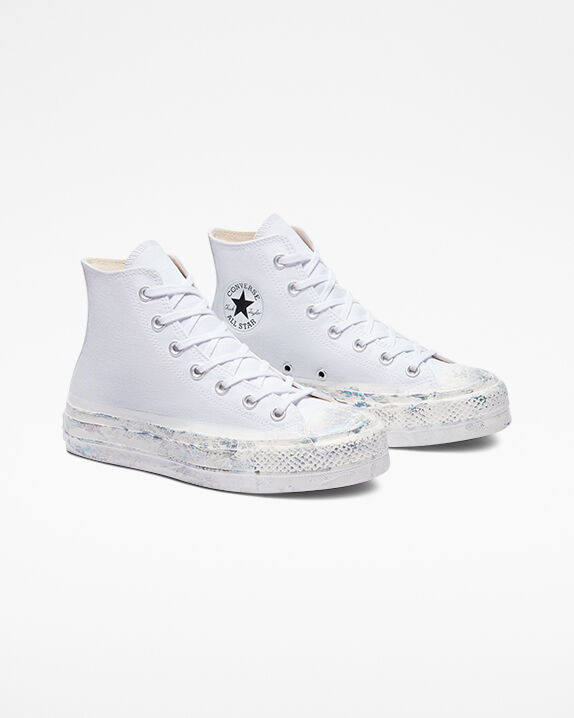 converse iridescent white