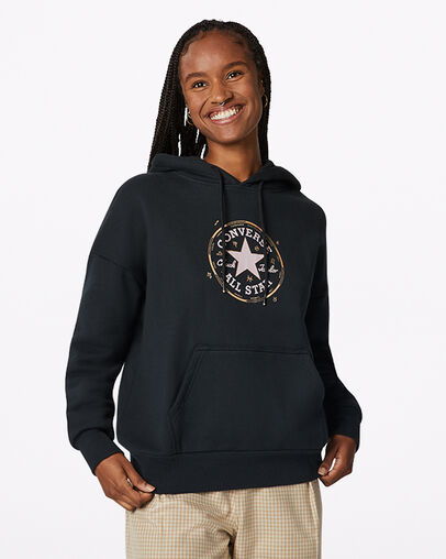 Chuck Zodiac Pullover Hoodie Converse Black, Front View