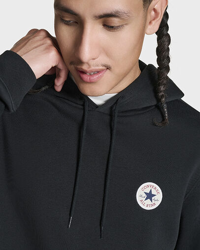 Chuck Taylor All Star Patch Hoodie Black, Detail View