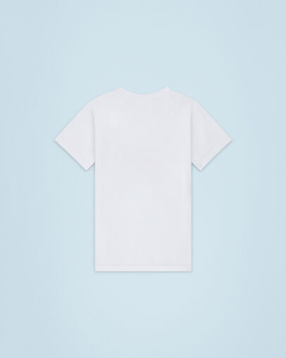 Sneaker Print Chuck Taylor Patch T-Shirt Bianco, Back View