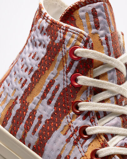 Chuck 70 Crafted Jacquard Dark Terracotta/Soft Red, Detail Angle View