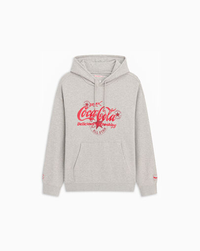 Converse x Coca-Cola Hoodie Vintage Grey Heather, Front View
