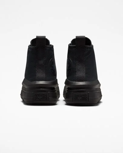 Chuck Taylor All Star Move Platform Black/Black/Dk Smoke Grey, Heel View