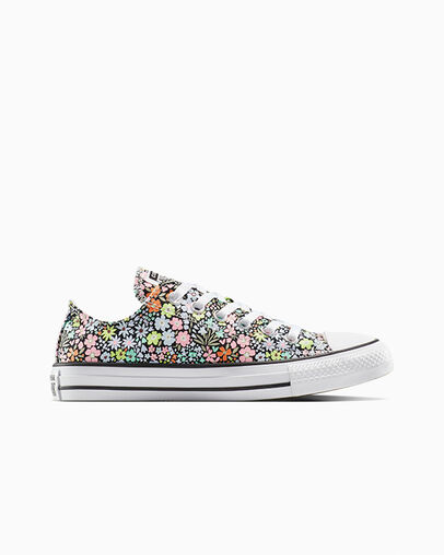 Chuck Taylor All Star Mini Flowers Mirtillo ghiaccio/Bianco, Outer Side View